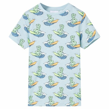 Kinderpyjama met korte mouwen 116 lichtblauw 2