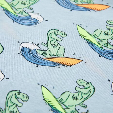 Kinderpyjama met korte mouwen 140 lichtblauw 7