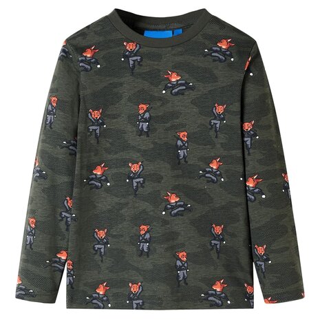 Kinderpyjama met lange mouwen 92 kakikleurig 2