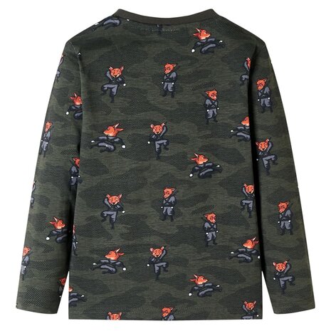 Kinderpyjama met lange mouwen 116 kakikleurig 3