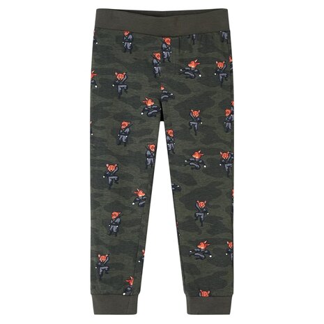 Kinderpyjama met lange mouwen 140 kakikleurig 4