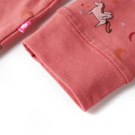 Kinderpyjama met lange mouwen 92 oudroze 8