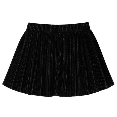 Kinderrokje geplooid 116 lurex zwart 2