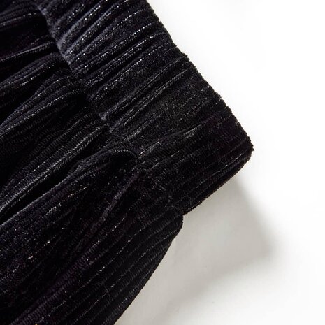 Kinderrokje geplooid 116 lurex zwart 6