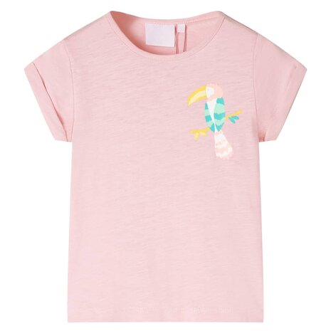 Kindershirt 128 lichtroze 1