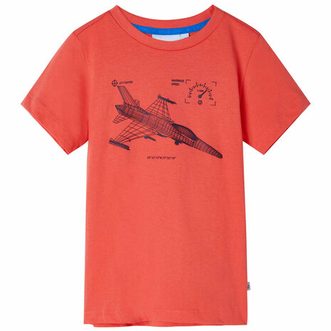 Kindershirt 128 lichtrood 1