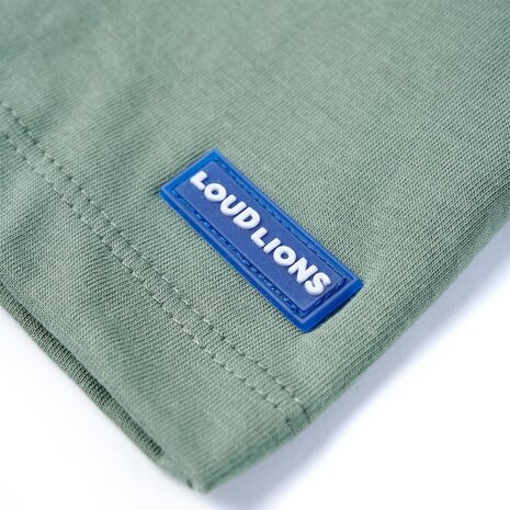 Kindershirt met korte mouwen 128 kakikleurig 5