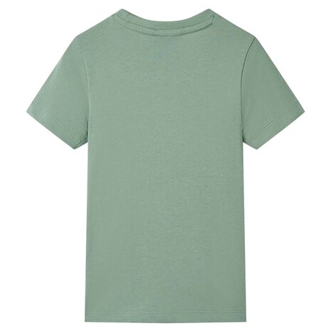 Kindershirt met korte mouwen 140 kakikleurig 2