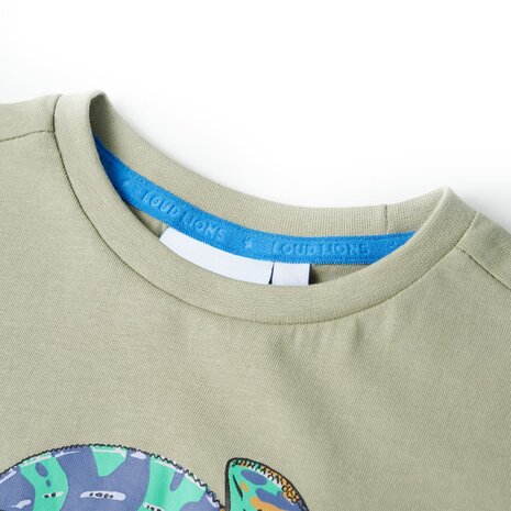 Kindershirt met korte mouwen 140 lichtkakikleurig 3