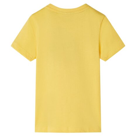 Kindershirt met korte mouwen 140 lichtokerkleurig 2