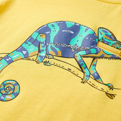 Kindershirt met korte mouwen 140 lichtokerkleurig 4