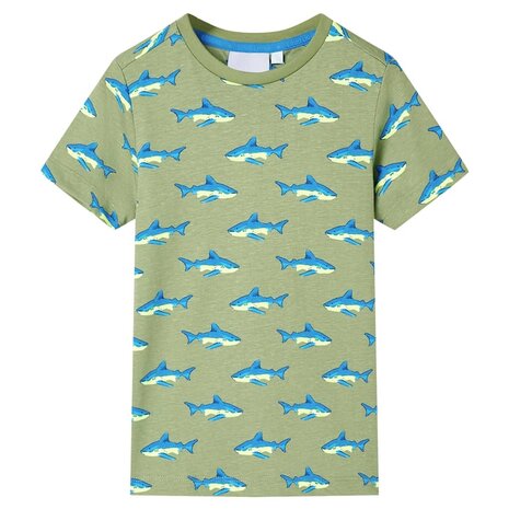 Kindershirt 92 lichtkakikleurig 1