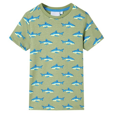 Kindershirt 128 lichtkakikleurig 1