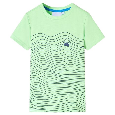 Kindershirt 140 neongroen 1