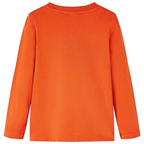 Kindershirt met lange mouwen 128 oranje 2