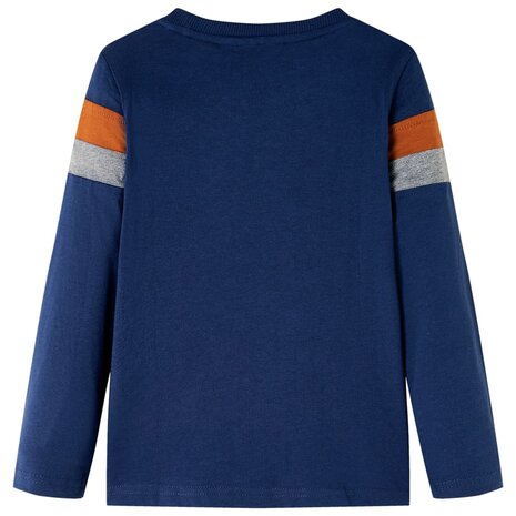 Kindershirt met lange mouwen 104 marineblauw 2