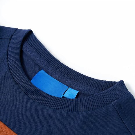 Kindershirt met lange mouwen 104 marineblauw 3