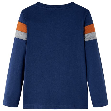 Kindershirt met lange mouwen 116 marineblauw 2