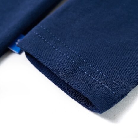 Kindershirt met lange mouwen 116 marineblauw 5
