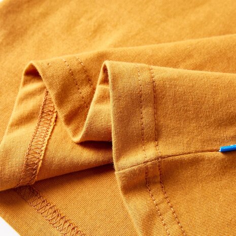 Kindershirt met lange mouwen 128 donkerokerkleurig 6