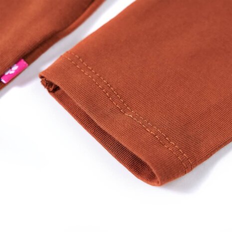 Kindershirt met lange mouwen 128 cognackleurig 6