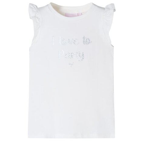 Kindershirt met mouwen met ruches 92 wit 1
