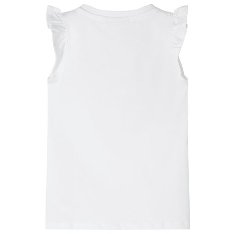 Kindershirt met mouwen met ruches 92 wit 2