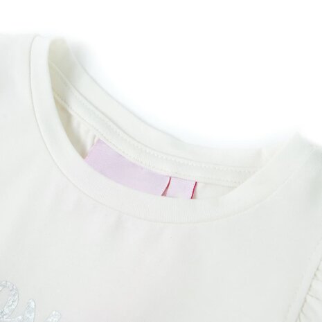 Kindershirt met mouwen met ruches 128 wit 3