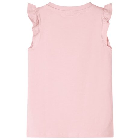 Kindershirt met ruches aan de mouwen 128 lichtroze 2