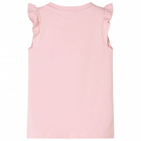 Kindershirt met ruches aan de mouwen 140 lichtroze 2