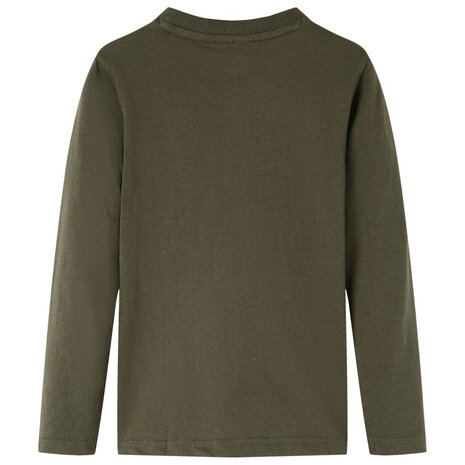 Kindershirt met lange mouwen 116 kakikleurig 2