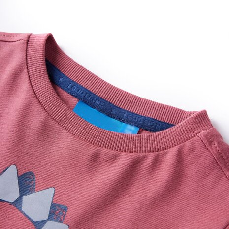 Kindershirt met lange mouwen 116 donkerrood 3
