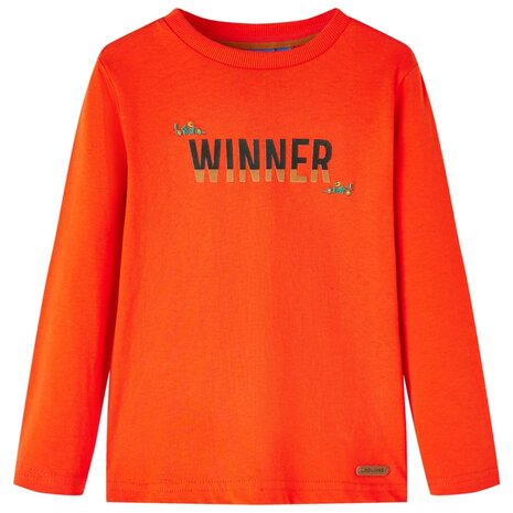 Kindershirt met lange mouwen 140 felroranje 1