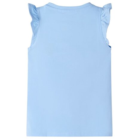 Kindershirt met ruches aan de mouwen 128 lichtblauw 2