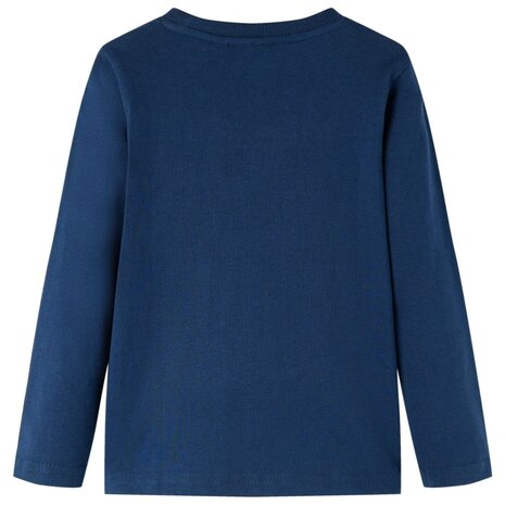 Kindershirt met lange mouwen 140 marineblauw 2