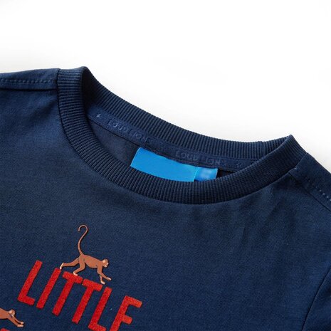Kindershirt met lange mouwen 140 marineblauw 3