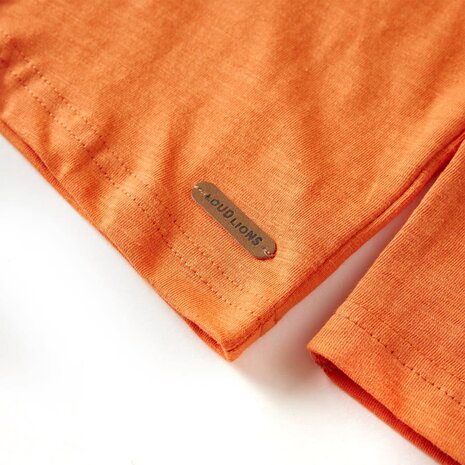 Kindershirt met lange mouwen 104 donkeroranje 5