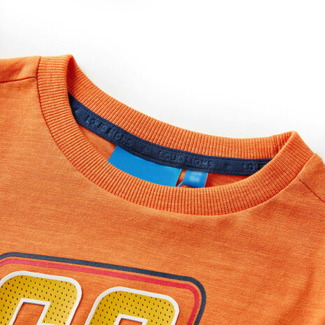 Kindershirt met lange mouwen 116 donkeroranje 3