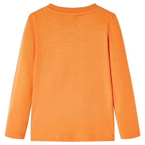 Kindershirt met lange mouwen 128 donkeroranje 2