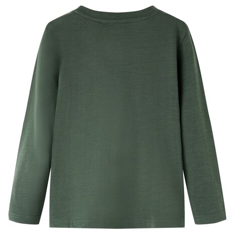 Kindershirt met lange mouwen 104 donkergroen 2