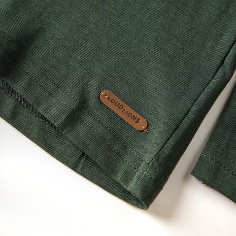 Kindershirt met lange mouwen 104 donkergroen 5