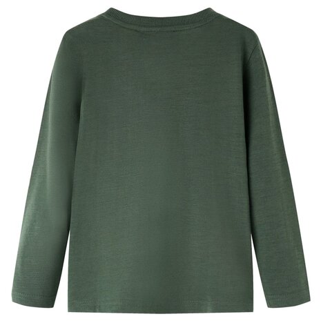 Kindershirt met lange mouwen 128 donkergroen 2