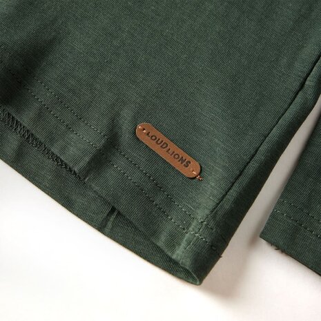 Kindershirt met lange mouwen 128 donkergroen 5
