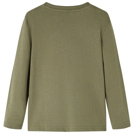 Kindershirt met lange mouwen 92 kakikleurig 2
