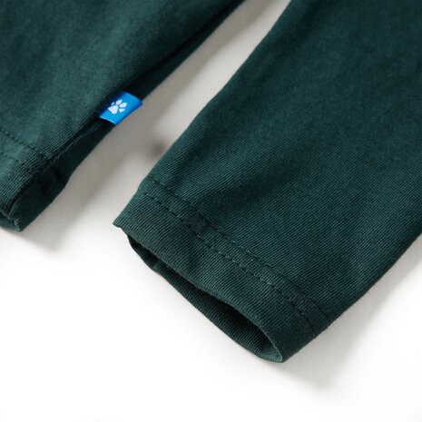 Kindershirt met lange mouwen 104 donkergroen 5