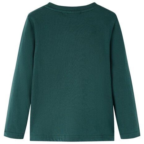 Kindershirt met lange mouwen 116 donkergroen 2