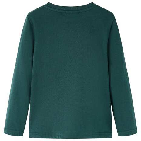 Kindershirt met lange mouwen 128 donkergroen 2