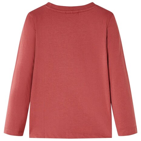 Kindershirt met lange mouwen 128 roodbruin 2