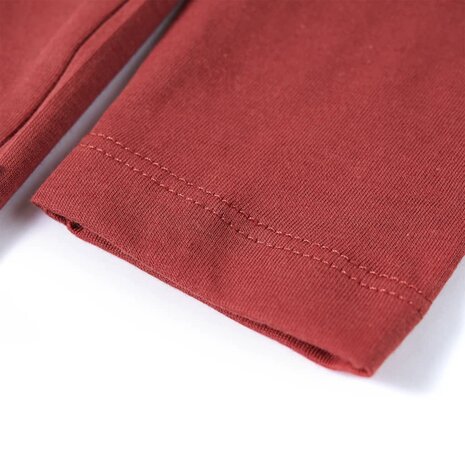 Kindershirt met lange mouwen 128 roodbruin 5