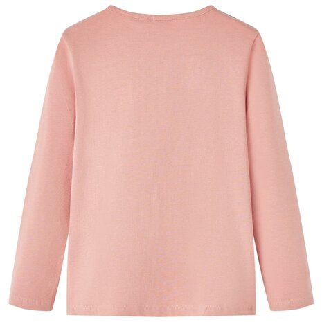 Kindershirt met lange mouwen 128 lichtroze 2